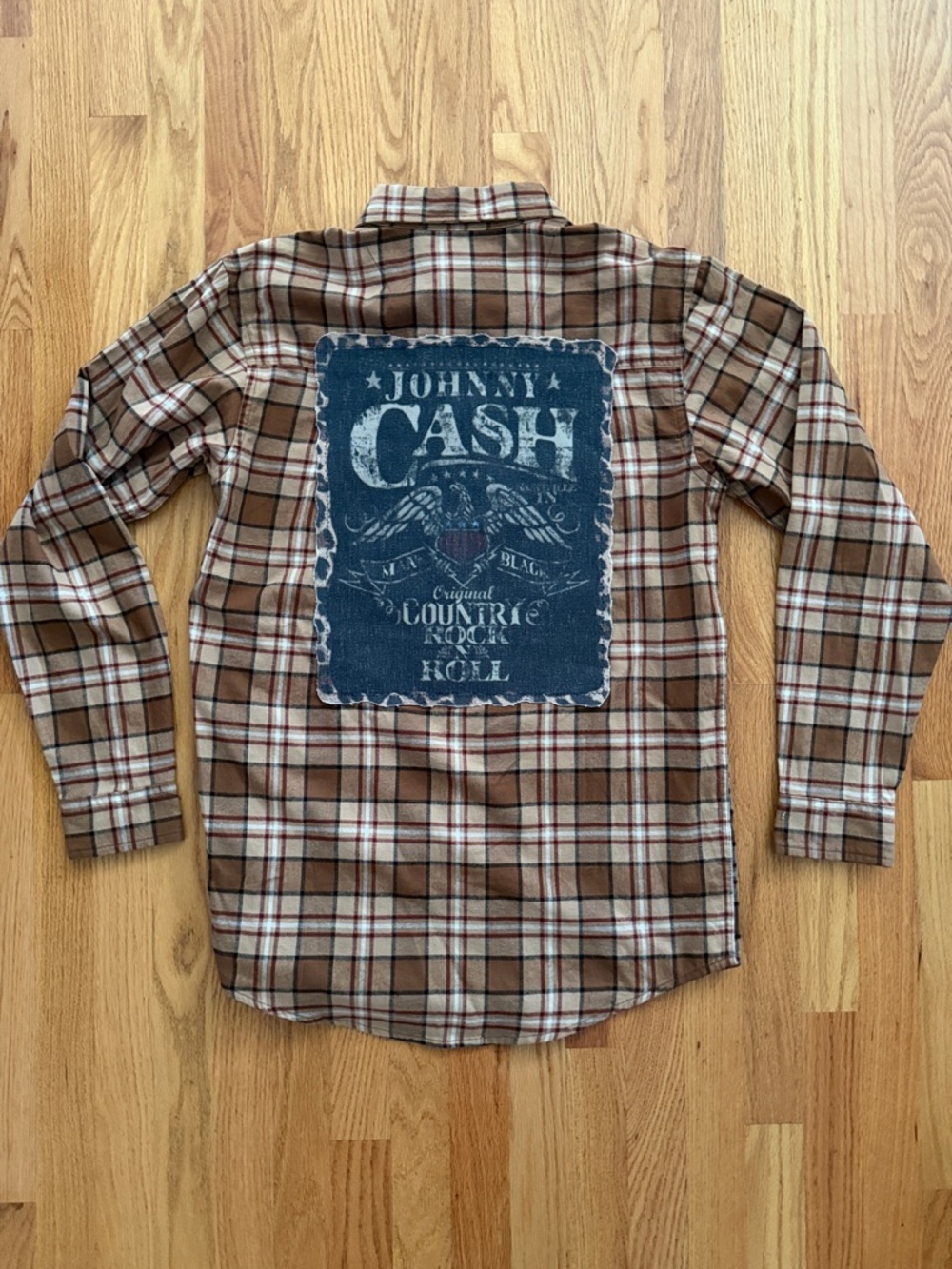 Reworked Wrangler Johnny Cash Flannel Shirt - One of a Kind!